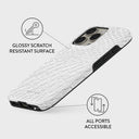 Glacial Desert - White Snakeskin iPhone 16 Pro Max Case 3