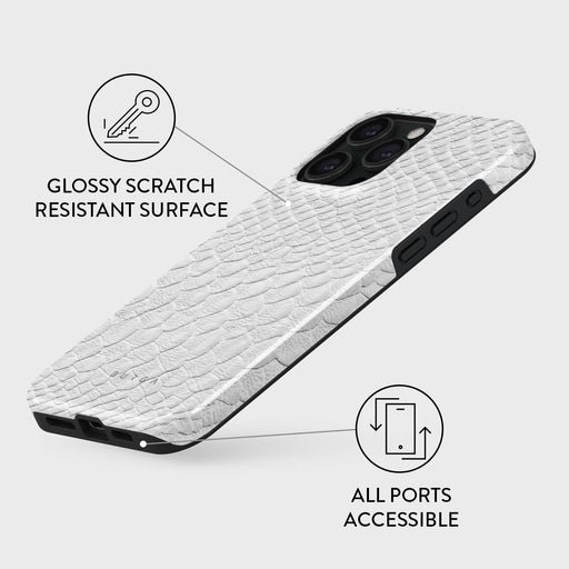 Glacial Desert - White Snakeskin iPhone 15 Pro Max Case 7