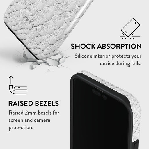 Glacial Desert - White Snakeskin iPhone 15 Pro Max Case 8