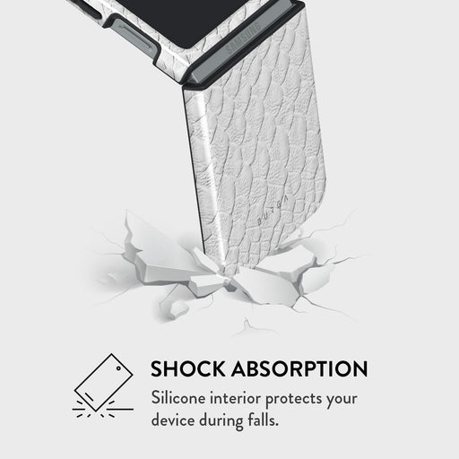 Glacial Desert - White Snakeskin Samsung Galaxy Z Flip 6 Case 4