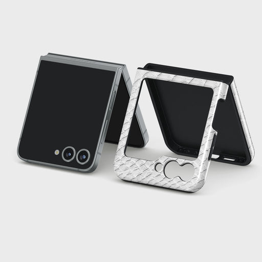 Glacial Desert - White Snakeskin Samsung Galaxy Z Flip 6 Case 5