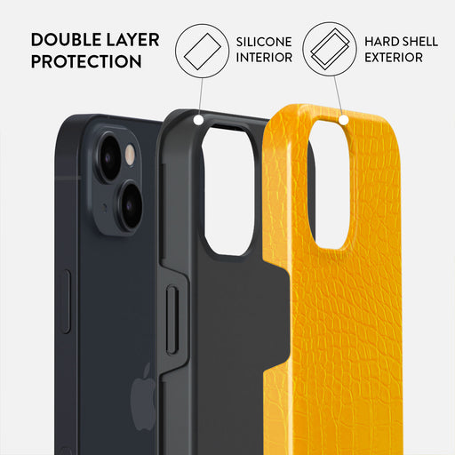 Canary Yellow - Snake Skin iPhone 15 Case 6