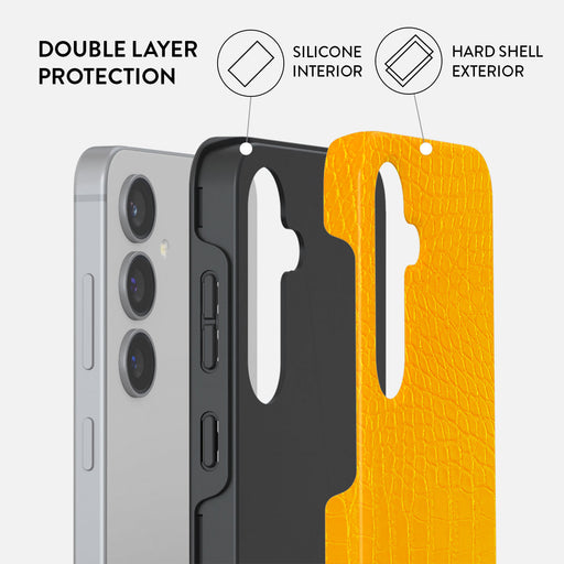 Canary Yellow - Snake Skin Samsung Galaxy S24 Case 6