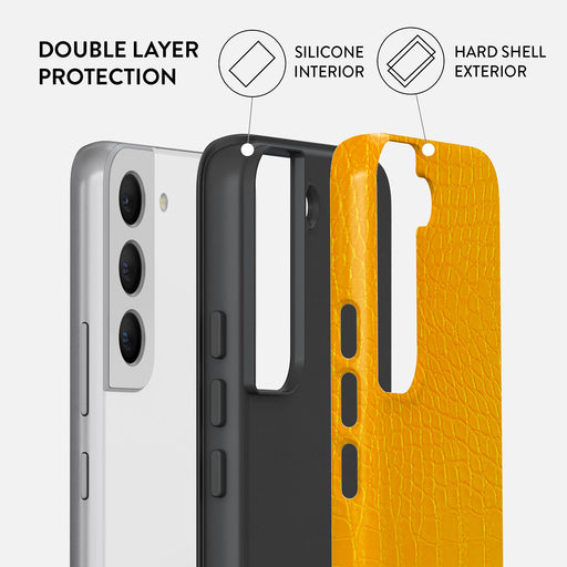 Canary Yellow - Snake Skin Samsung Galaxy S22 Case 6