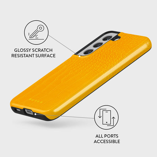 Canary Yellow - Snake Skin Samsung Galaxy S22 Case 7