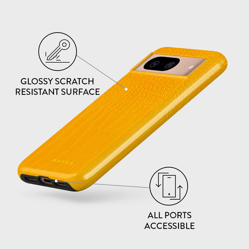Canary Yellow - Snake Skin Google Pixel 8 Case 3