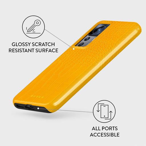 Canary Yellow - Snake Skin Xiaomi 12T Case 3