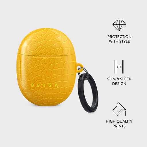 Canary Yellow - Snake Skin Google Pixel Buds Pro Case 4