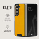 Canary Yellow - Snake Skin Samsung Galaxy Z Fold 5 Case 2
