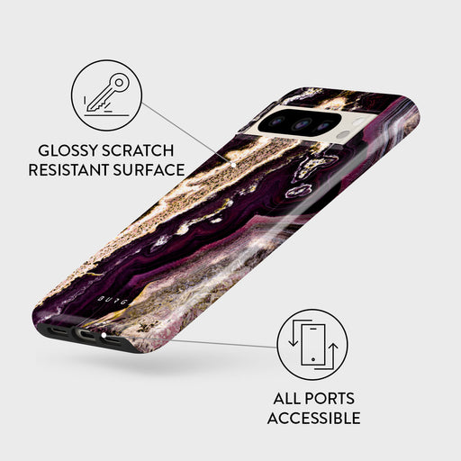 Purple Skies - Marble Google Pixel 8 Pro Case 3