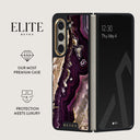 Purple Skies - Marble Samsung Galaxy Z Fold 5 Case 2