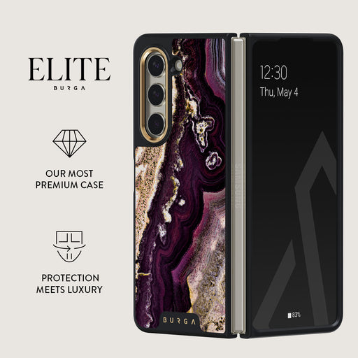 Purple Skies - Marble Samsung Galaxy Z Fold 5 Case 2