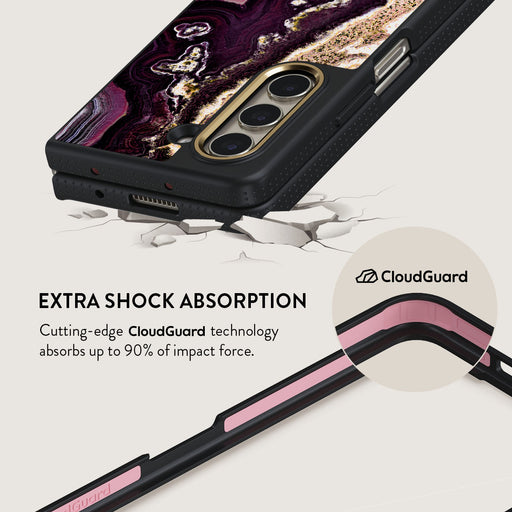 Purple Skies - Marble Samsung Galaxy Z Fold 5 Case 3