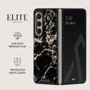Make A Wish - Gold Marble Samsung Galaxy Z Fold 5 Case 2