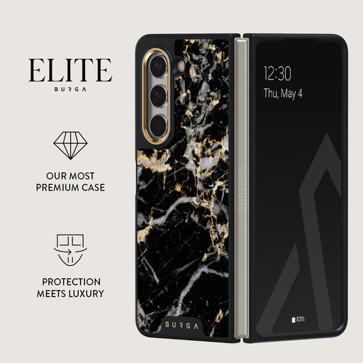 Make A Wish - Gold Marble Samsung Galaxy Z Fold 5 Case 2