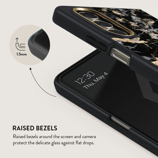 Make A Wish - Gold Marble Samsung Galaxy Z Fold 5 Case 4