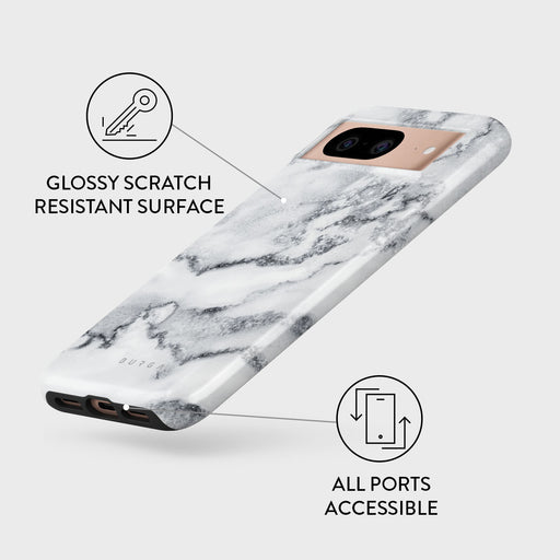 White Winter - Classy Marble Google Pixel 8 Case 3