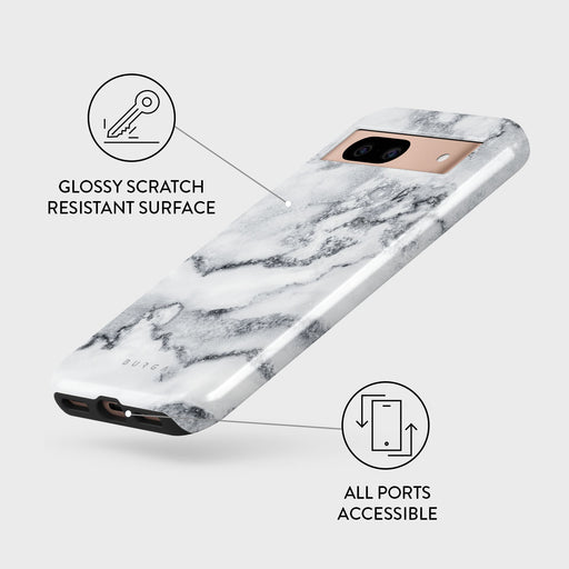 White Winter - Classy Marble Google Pixel 8a Case 3