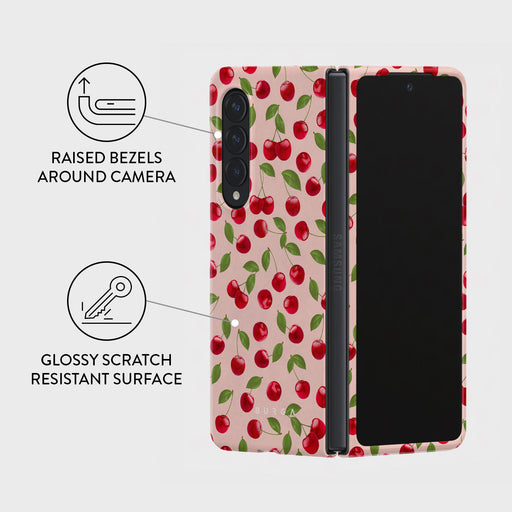 Afternoon Treat - Cherry Samsung Galaxy Z Fold 3 Case 3