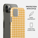Tuscan Sun - Yellow Plaid iPhone 12 Pro Max Case 2