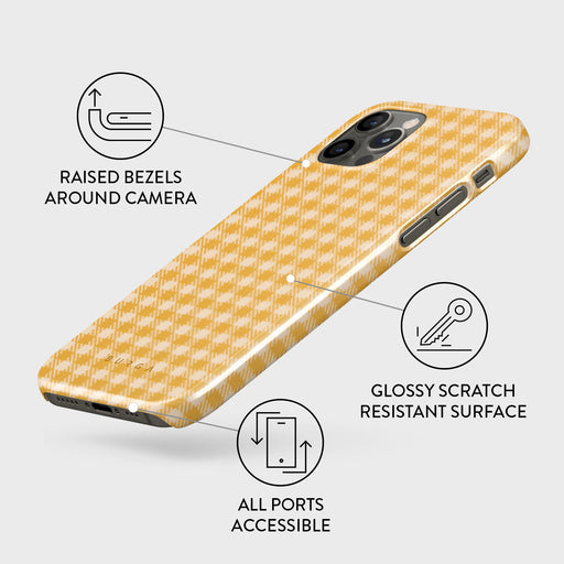 Tuscan Sun - Yellow Plaid iPhone 12 Pro Max Case 3