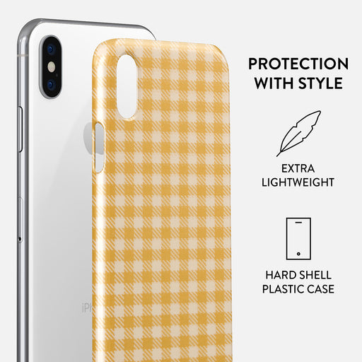 Tuscan Sun - Yellow Plaid iPhone X / XS Case 2