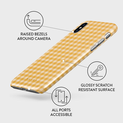 Tuscan Sun - Yellow Plaid iPhone X / XS Case 3
