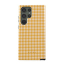 Tuscan Sun - Yellow Plaid Samsung Galaxy S23 Ultra Case 5
