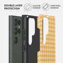 Tuscan Sun - Yellow Plaid Samsung Galaxy S23 Ultra Case 6