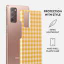 Tuscan Sun - Yellow Plaid Samsung Galaxy Note 20 4G / 5G Case 2