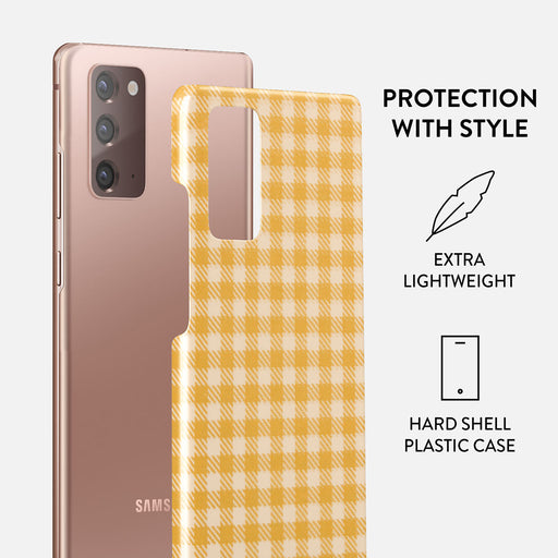 Tuscan Sun - Yellow Plaid Samsung Galaxy Note 20 4G / 5G Case 2