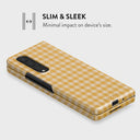 Tuscan Sun - Yellow Plaid Samsung Galaxy Z Fold 3 Case 4