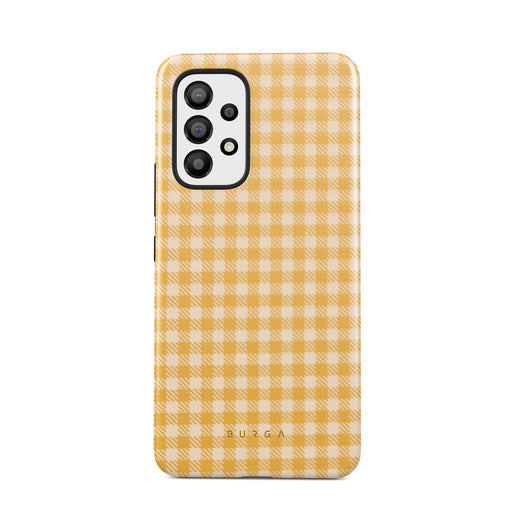 Tuscan Sun - Yellow Plaid Samsung Galaxy A53 Case 1
