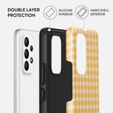 Tuscan Sun - Yellow Plaid Samsung Galaxy A53 Case 2