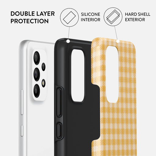 Tuscan Sun - Yellow Plaid Samsung Galaxy A53 Case 2
