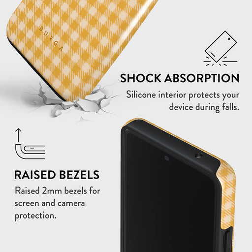 Tuscan Sun - Yellow Plaid Samsung Galaxy A53 Case 4