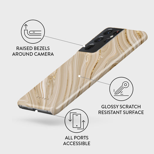 Full Glam - Beige Samsung Galaxy S21 Ultra Case 3