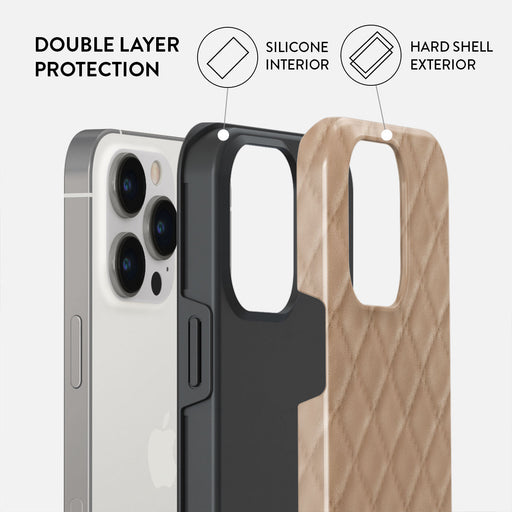 Simply Cream - Quilted iPhone 13 Pro Case 6