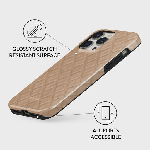 Simply Cream - Quilted iPhone 13 Pro Case 7