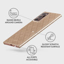 Simply Cream - Quilted Samsung Galaxy Note 20 Ultra 4G / 5G Case 3