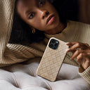 Simply Cream - Quilted iPhone XR Case 25