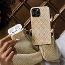 Simply Cream - Quilted iPhone XR Case 26