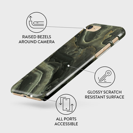 Misty Forest - Green Marble iPhone SE (2022) Case 3