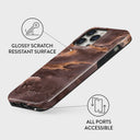 Fire Wood - Brown Marble iPhone 14 Pro Case 7