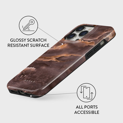 Fire Wood - Brown Marble iPhone 14 Pro Case 7