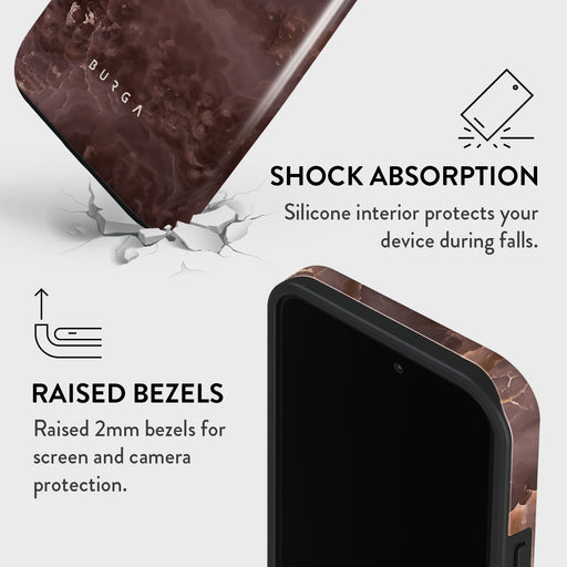 Fire Wood - Brown Marble iPhone 14 Pro Case 8