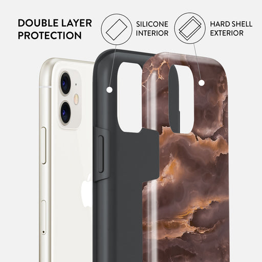 Fire Wood - Brown Marble iPhone 11 Case 6