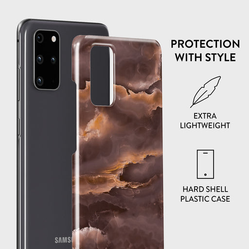 Fire Wood - Brown Marble Samsung Galaxy S20 Plus 4G / 5G Case 2