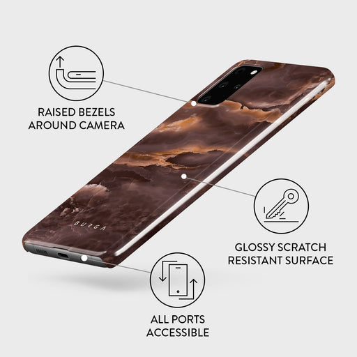 Fire Wood - Brown Marble Samsung Galaxy S20 Plus 4G / 5G Case 3