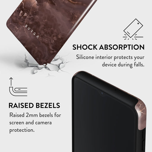 Fire Wood - Brown Marble Samsung Galaxy A12 4G Case 8